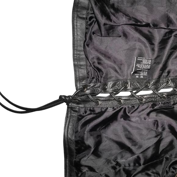 Harley-Davidson Women’s Genuine Leather Lace-Up Motorcycle Vest Size M - Picture 10 of 11